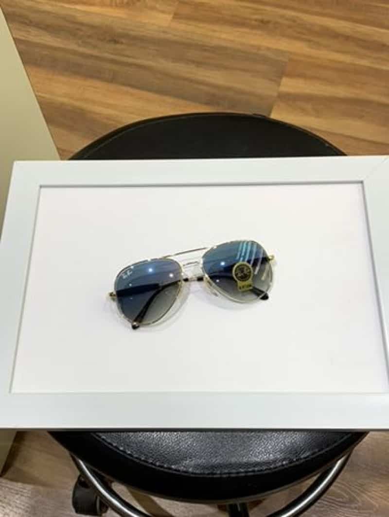 rayban 3517 gold blue