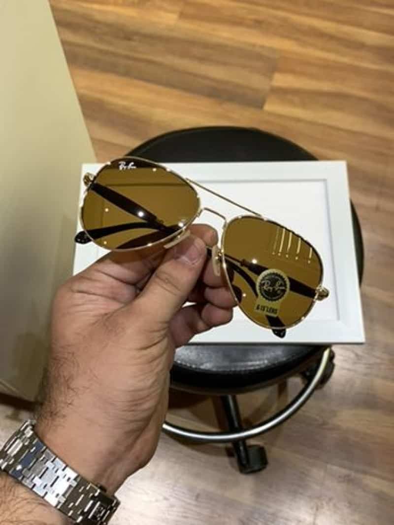 rayban 3517 gold brown
