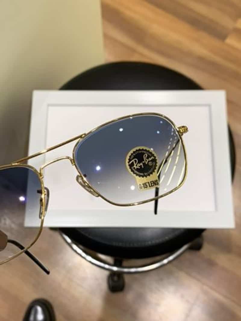 rayban 3136 gold blue