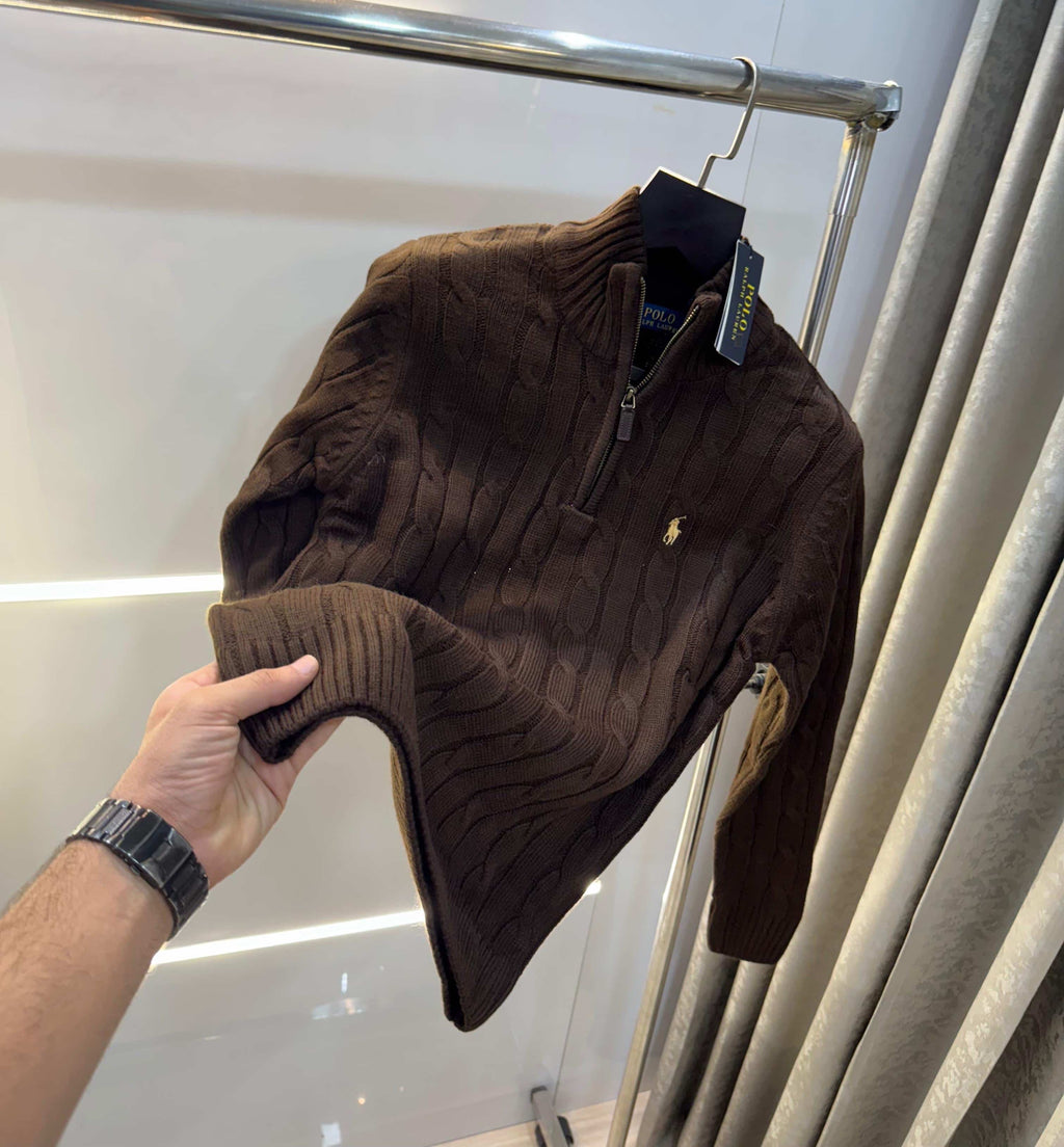 Ralph Laure n Brown Imported Knitted Pull Over