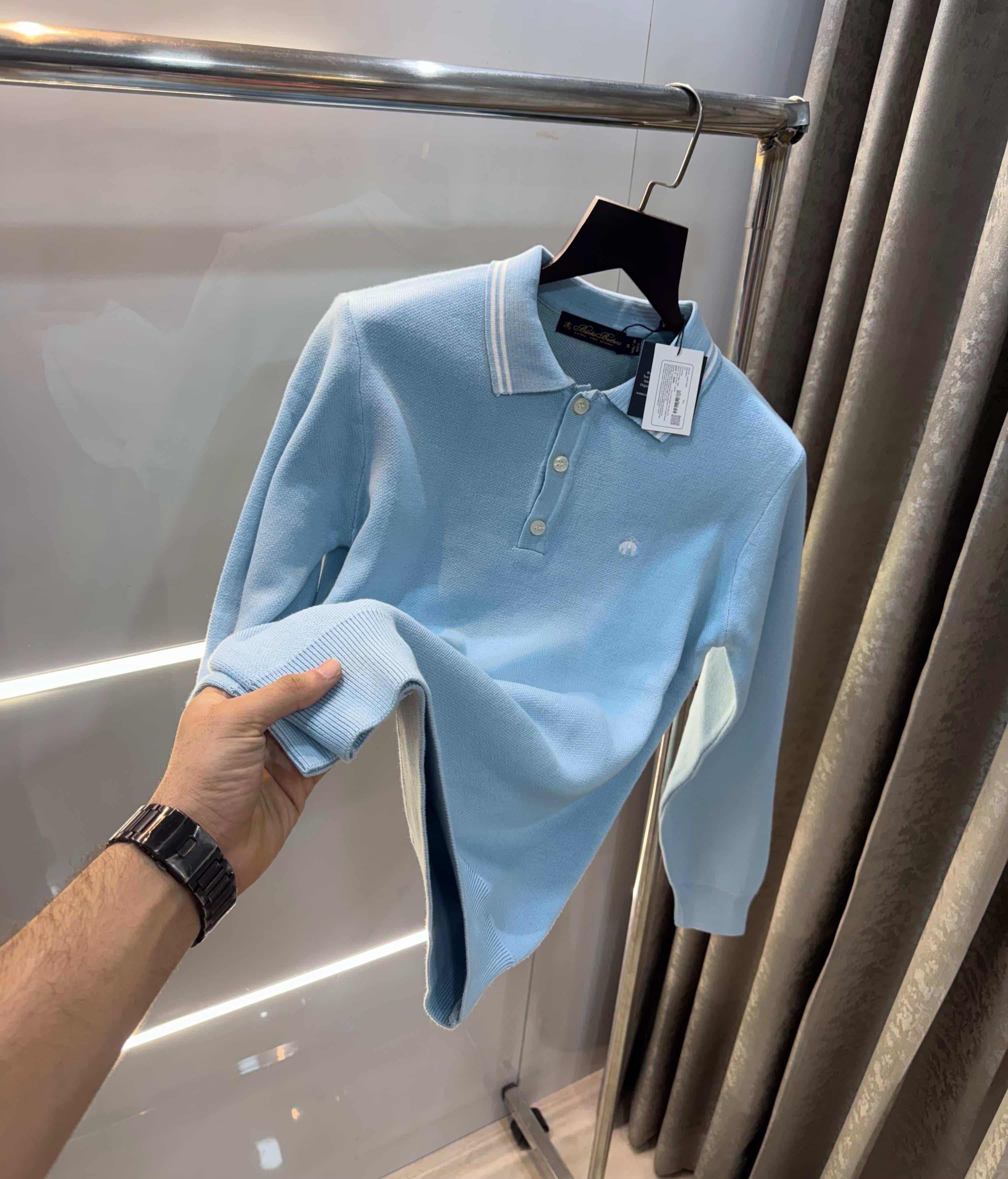 Brooks Brother Sky Blue Premium Knitted Pull Over Main image