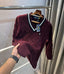 Ralph Laure n Wine Imported Knitted Pull Over