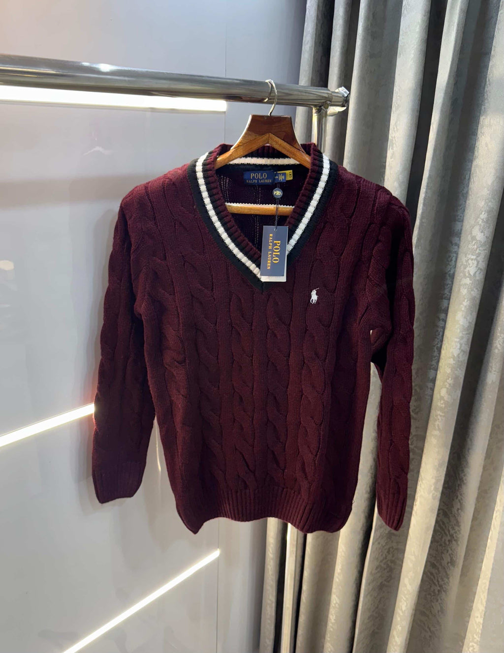 Ralph Laure n Wine Imported Knitted Pull Over