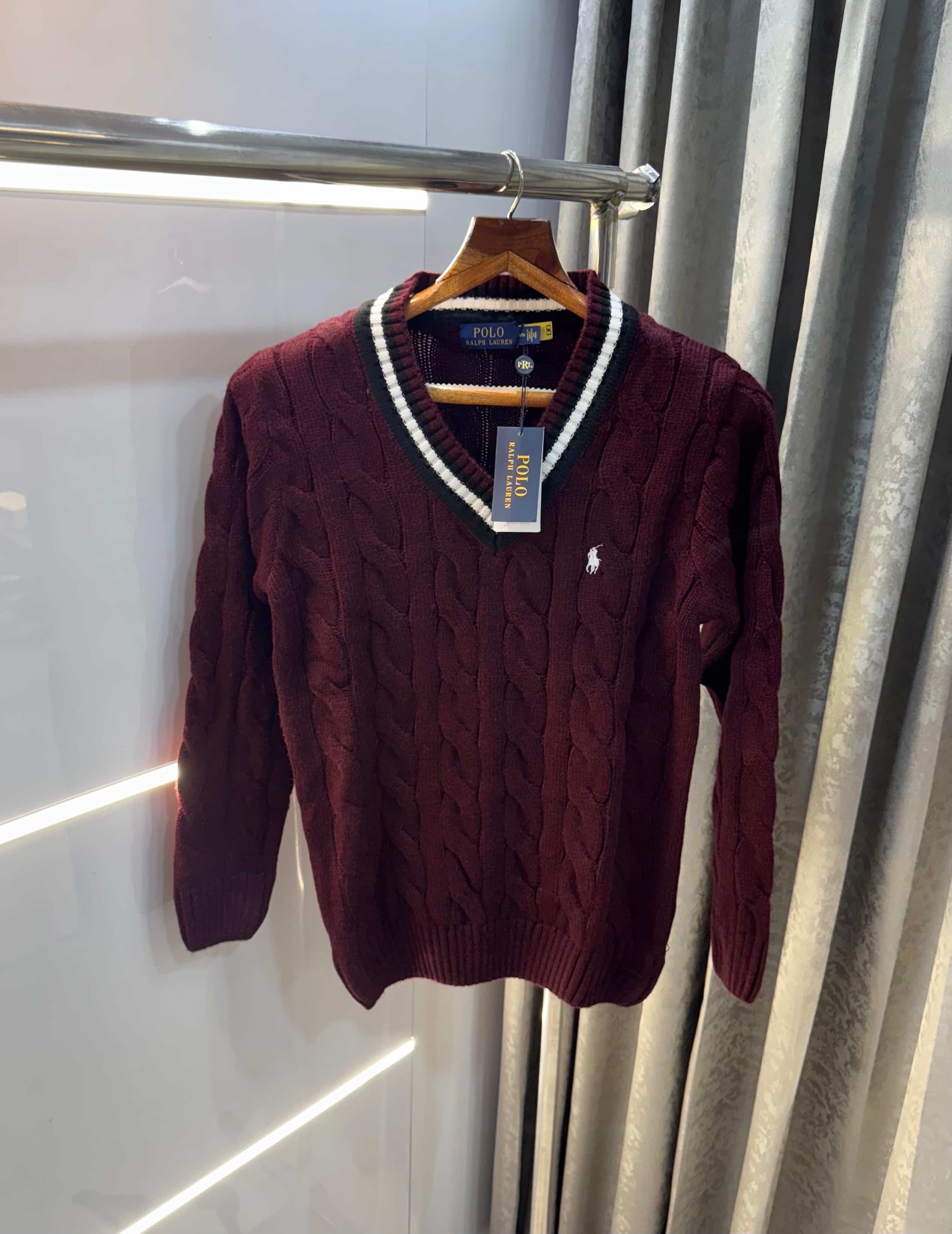 Ralph Laure n Wine Imported Knitted Pull Over