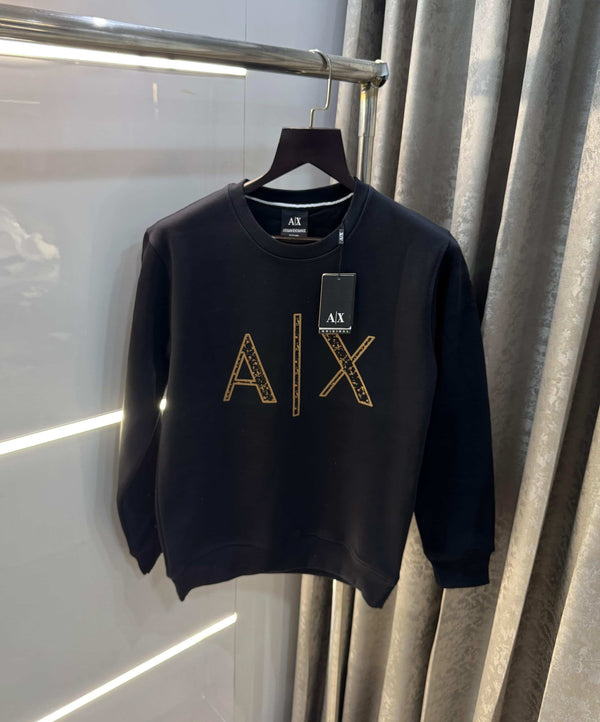 Arman i Exchange Black Logo Print Premium Sweatshirt