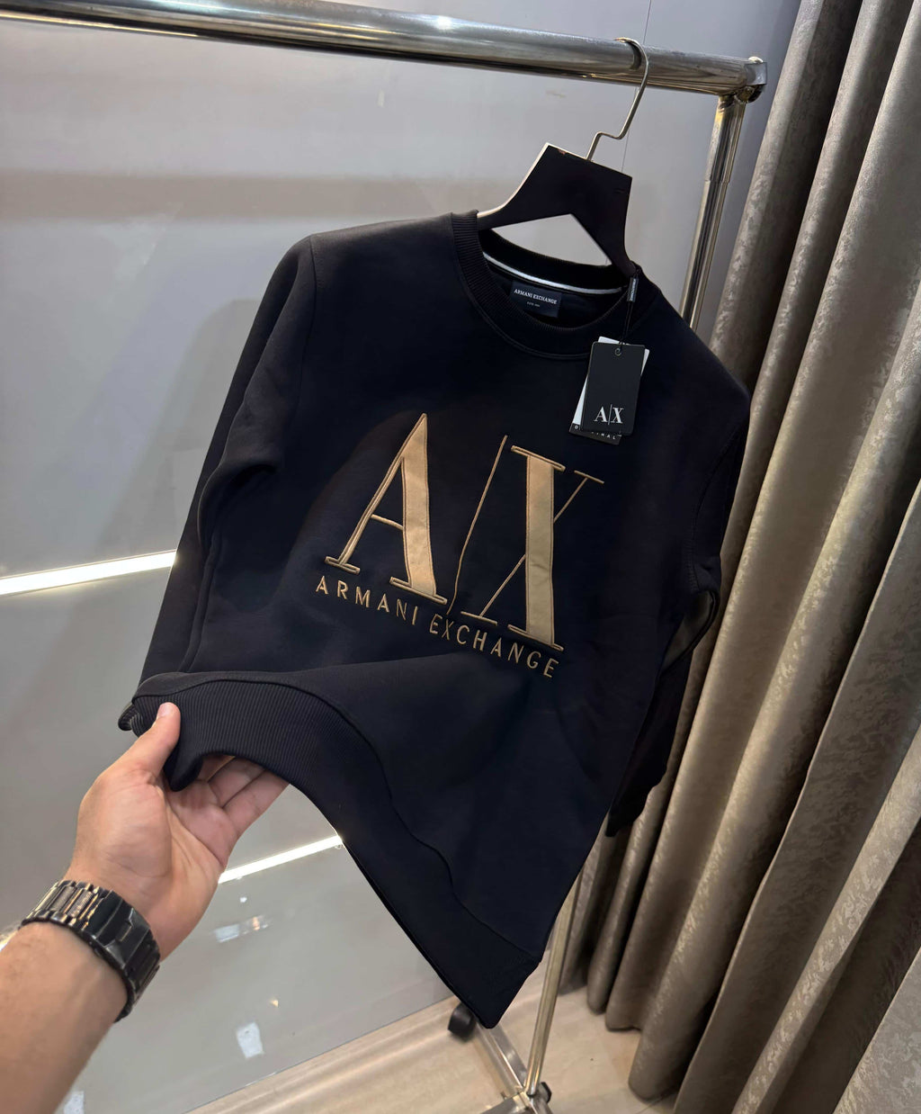Arman i EXchange Black Logo Print Premium Sweatshirt