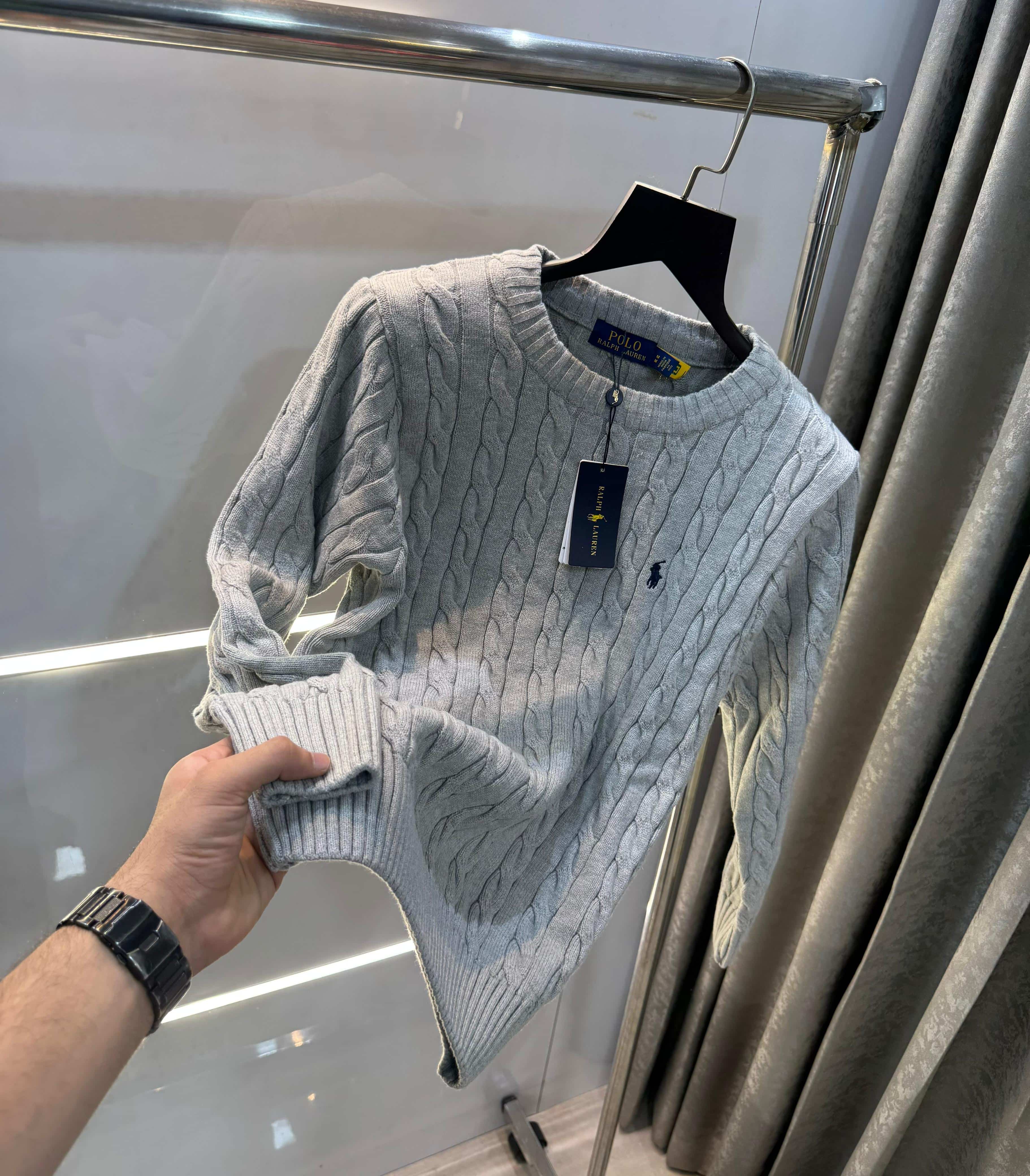 Ralp h Laure n Grey Print Premium Sweatshirt