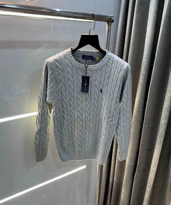 Ralp h Laure n Grey Print Premium Sweatshirt