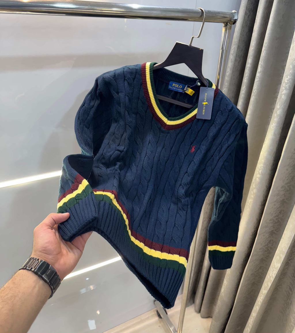 Ralph Laure n navy blue Print Premium Sweatshirt