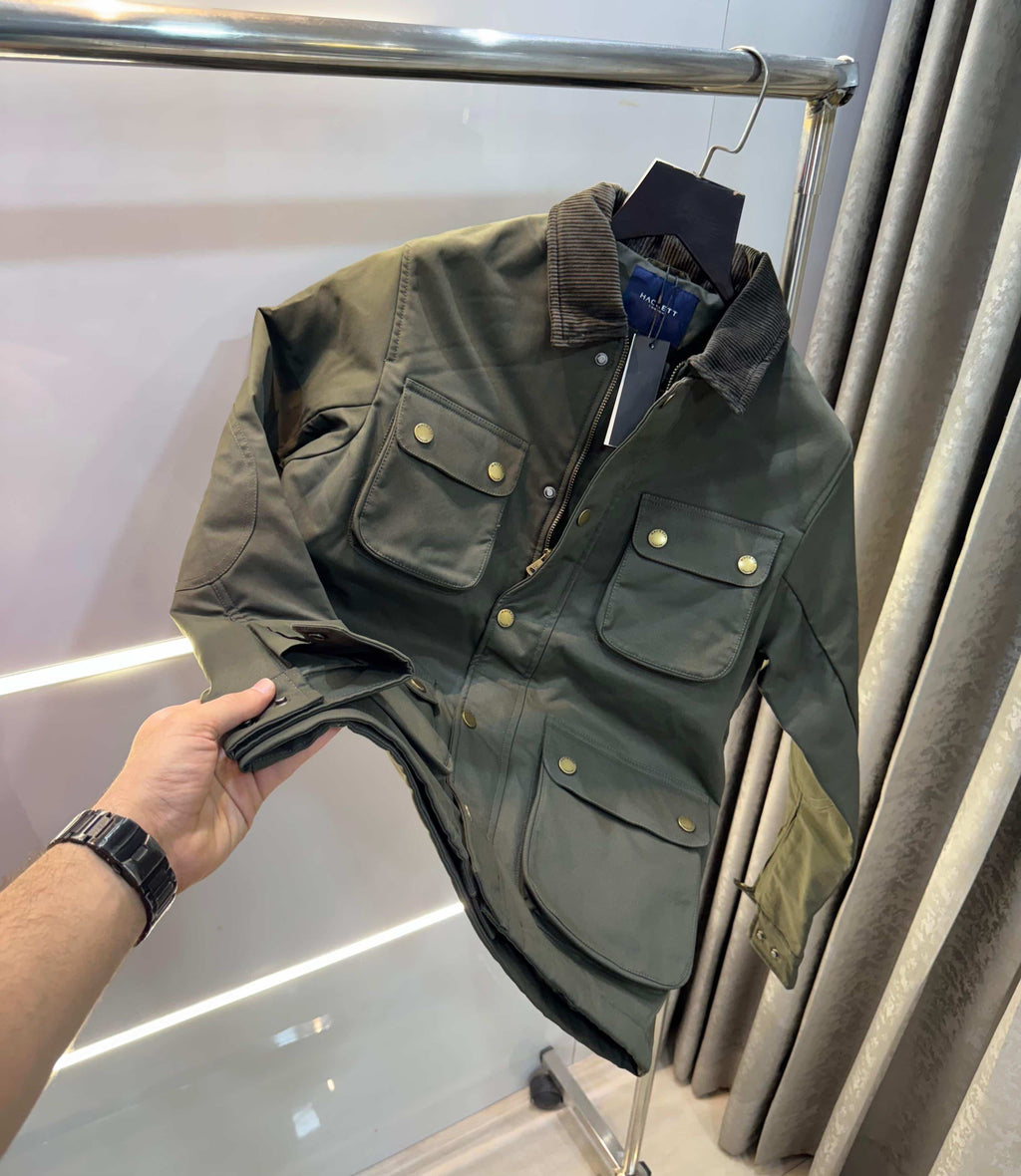 Hacket London Olive Premium Heavy Cotton Jacket