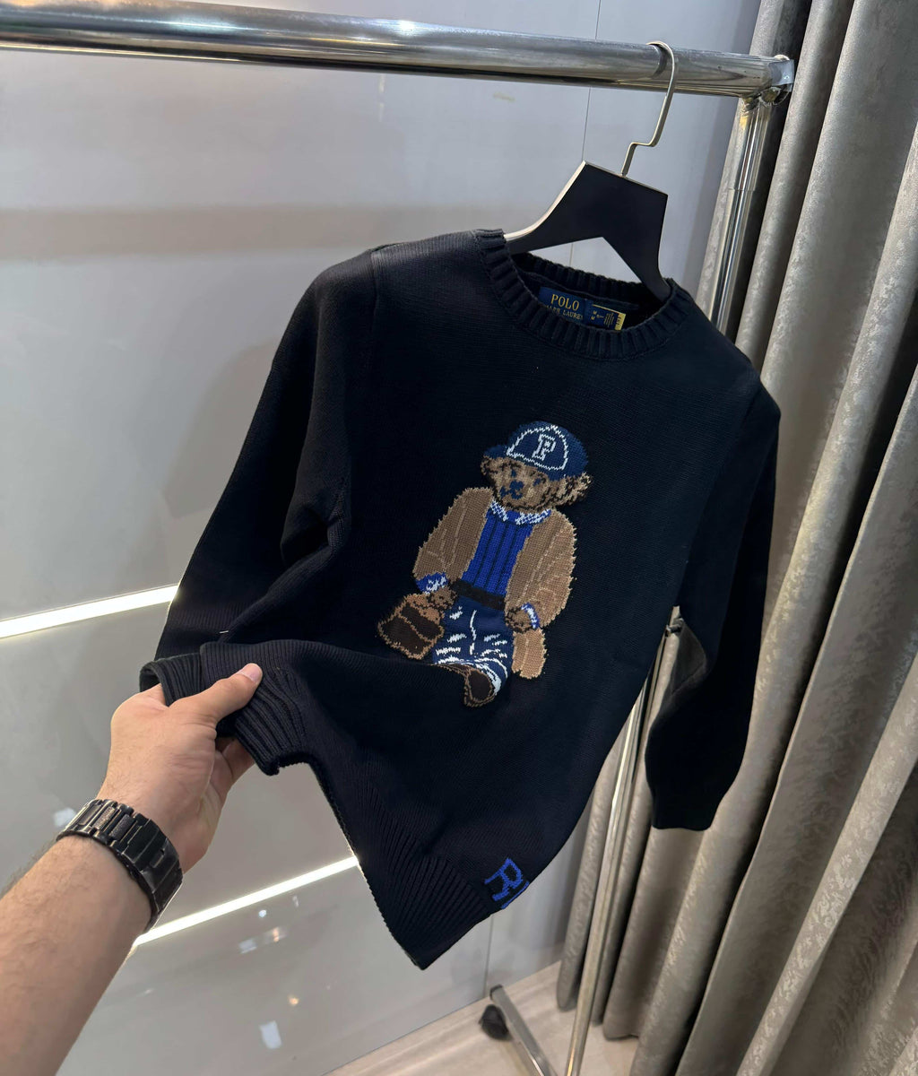 Ralph  Lauren Black Teddy Edition Imported Pull Over