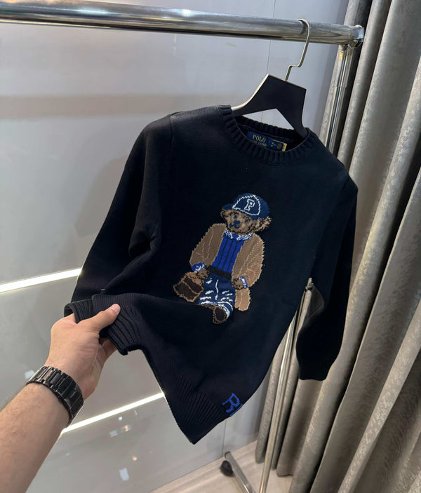 Ralph  Lauren Black Teddy Edition Imported Pull Over