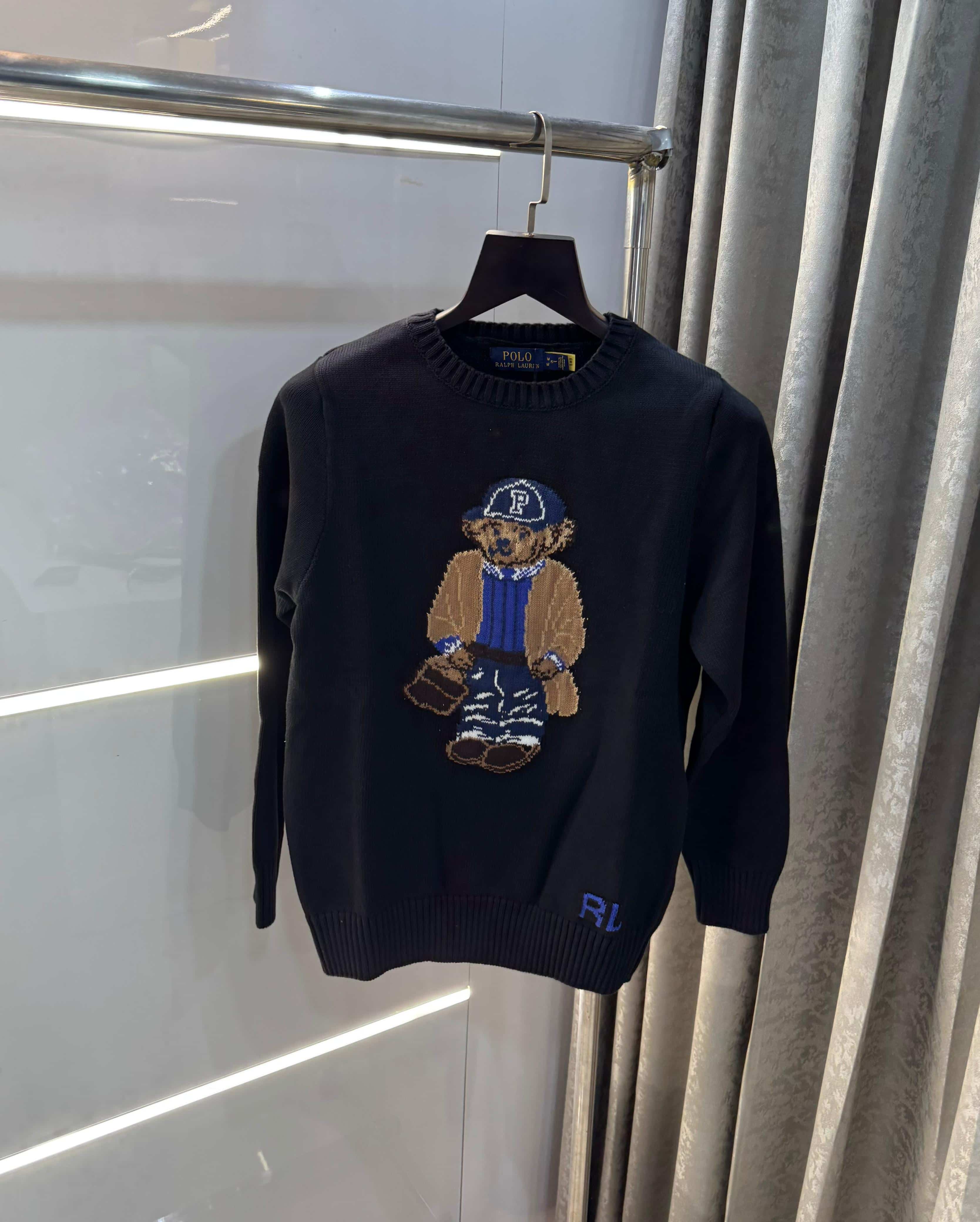 Ralph  Lauren Black Teddy Edition Imported Pull Over