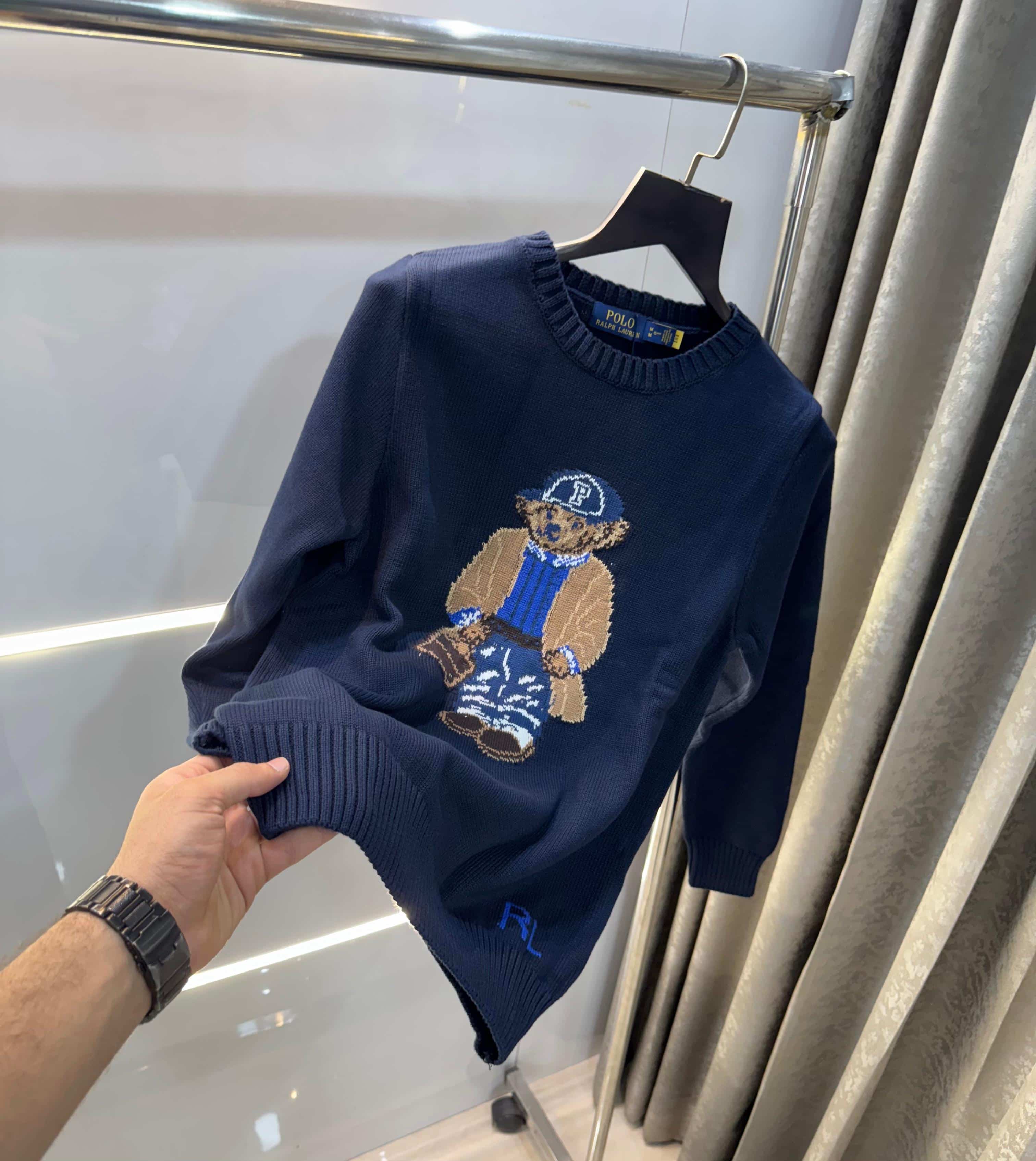 Ralph  Lauren  Navy Blue Teddy Edition Imported Pull Over