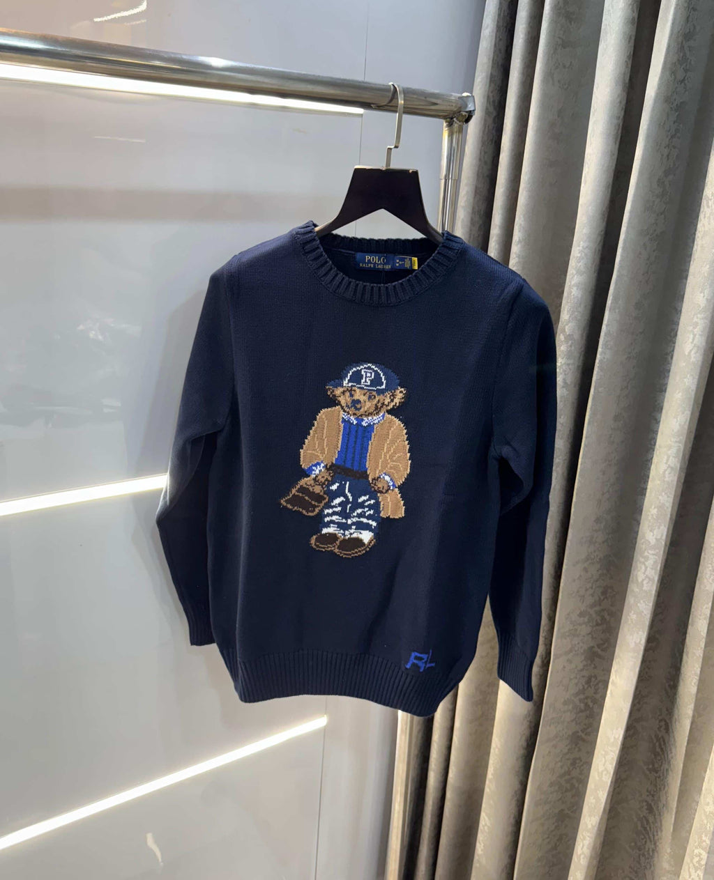 Ralph  Lauren  Navy Blue Teddy Edition Imported Pull Over