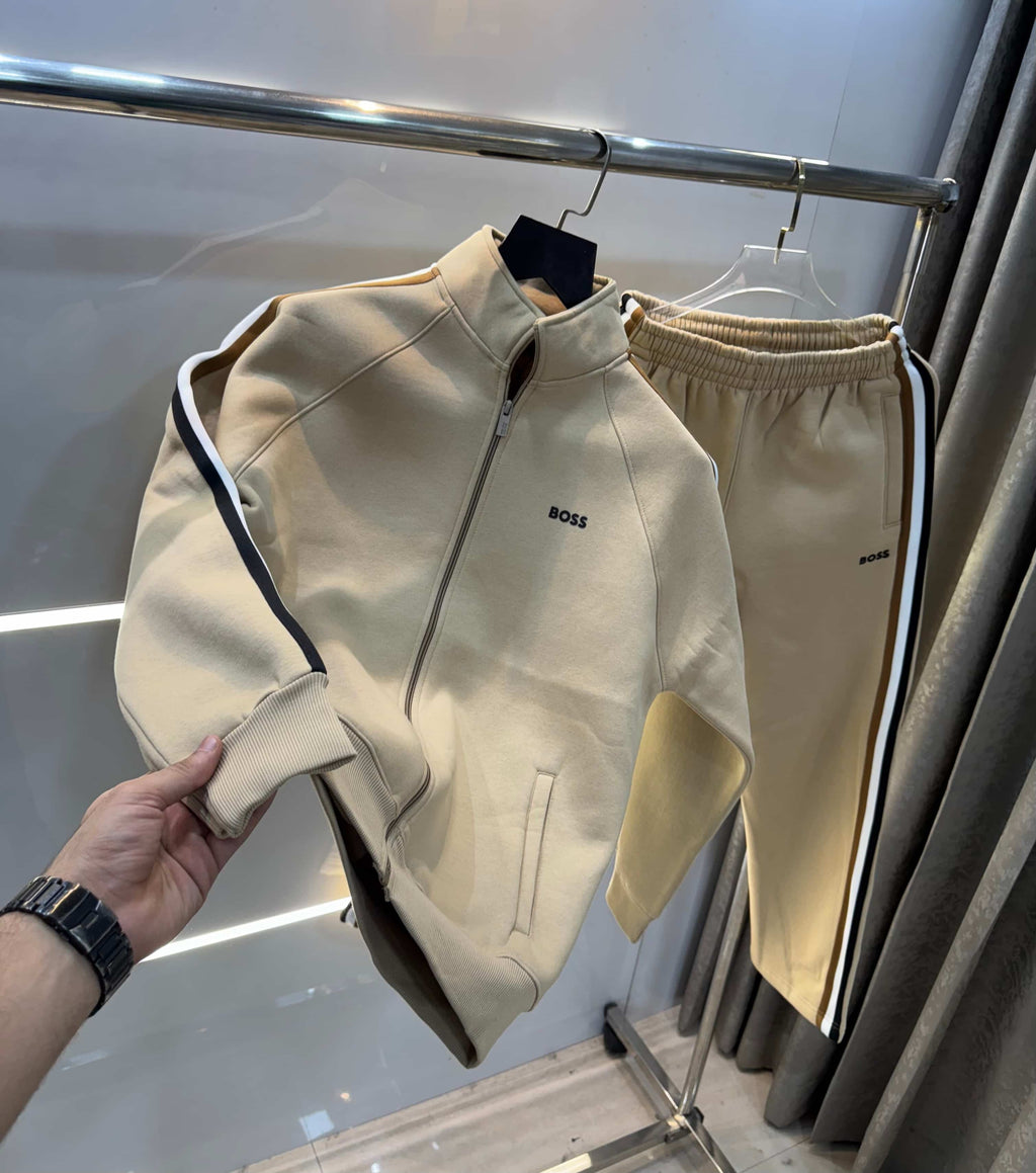 Hugo  BOsS Beige Classic Premium Tracksuit