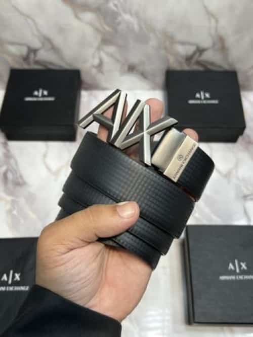 A_X! @RMaNI EXCHANGE IMPORTED REVERSIBLE BELT WITH OG BOX AX-504