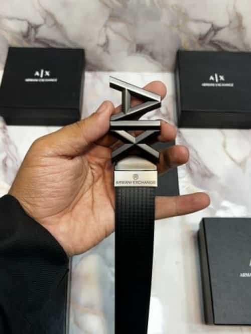 A_X! @RMaNI EXCHANGE IMPORTED REVERSIBLE BELT WITH OG BOX AX-504