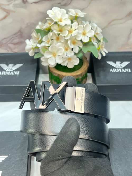 Ax aRMANI EXCHANGE IMPORTED REVERSIBLE BELT WITH OG BOX AX-502