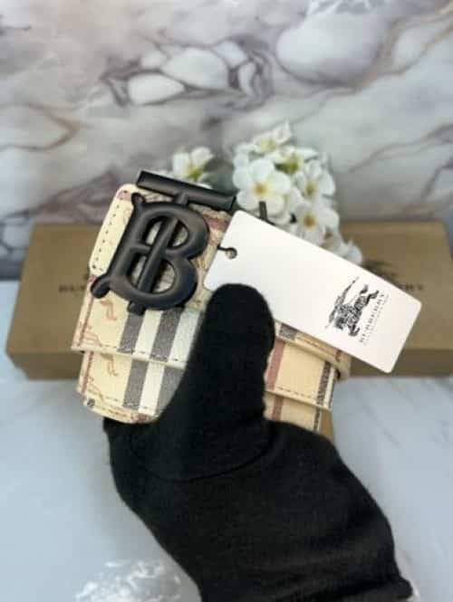 BURBERR Y PREMIUM QUALITY MONOGRAm PRINTED BELT WITH OG BO_X BB-710