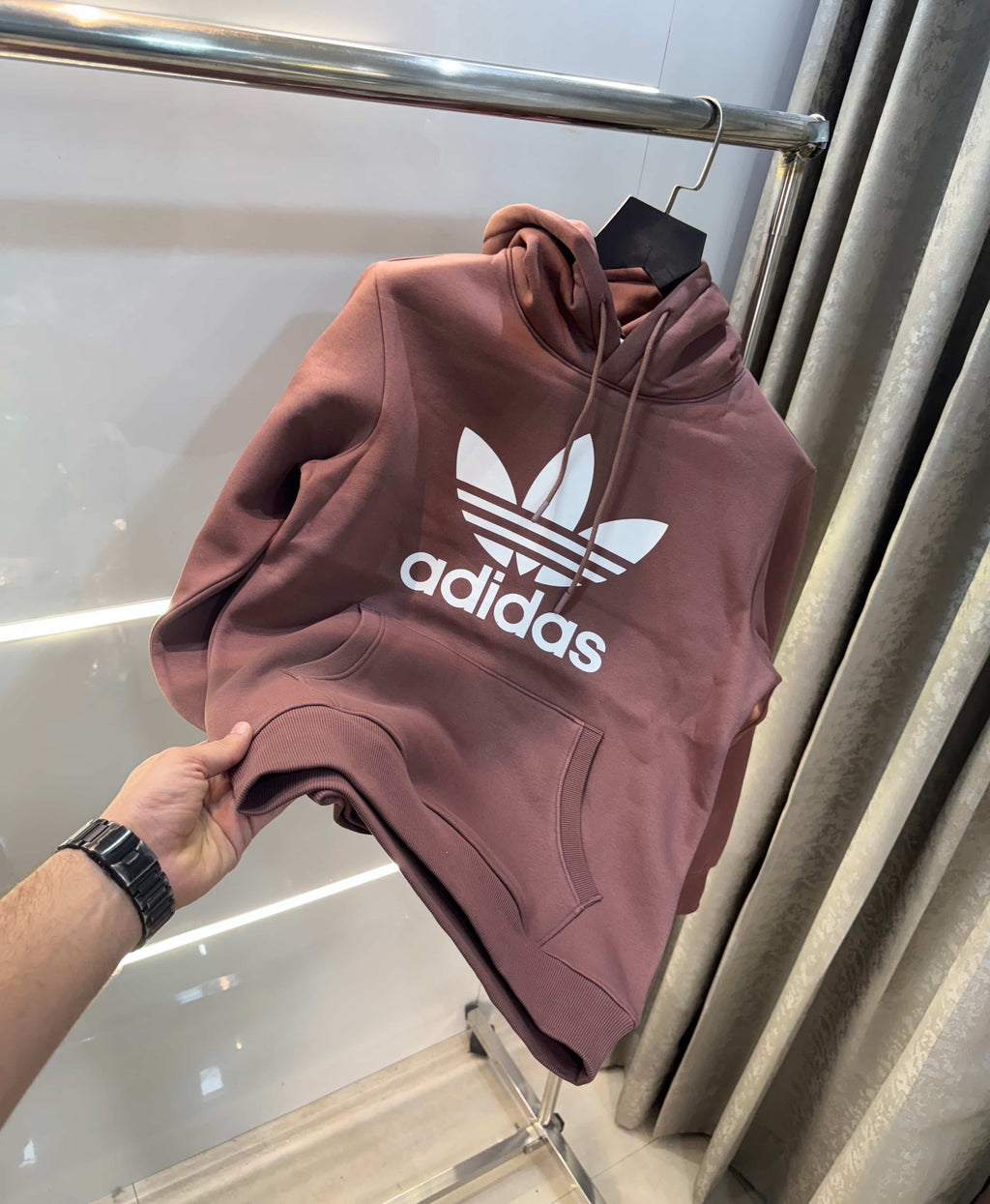 Adida s Milange Logo Print Premium Classic Hoodie