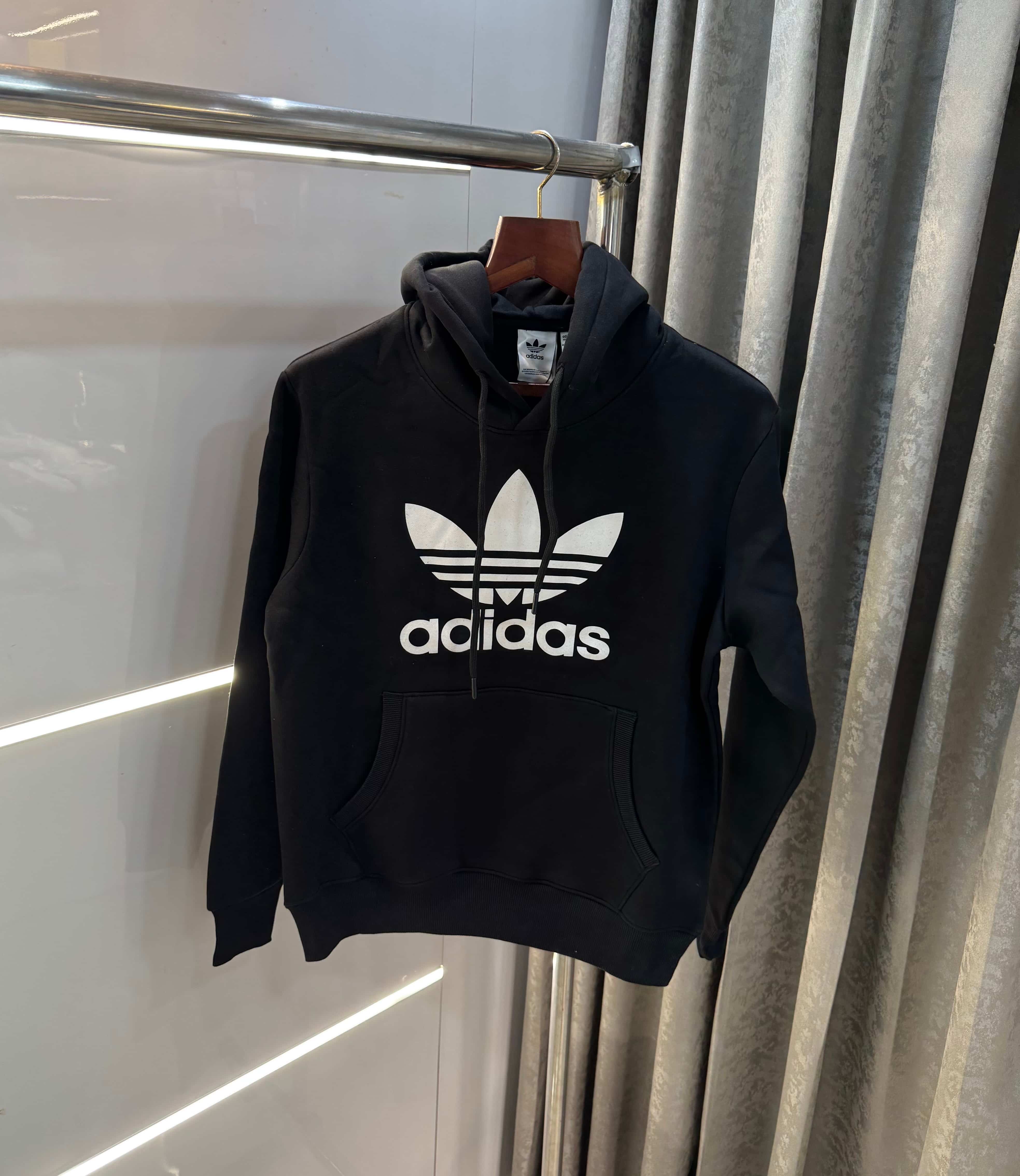 Adida s Black Logo Print Premium Classic Hoodie Secondary image