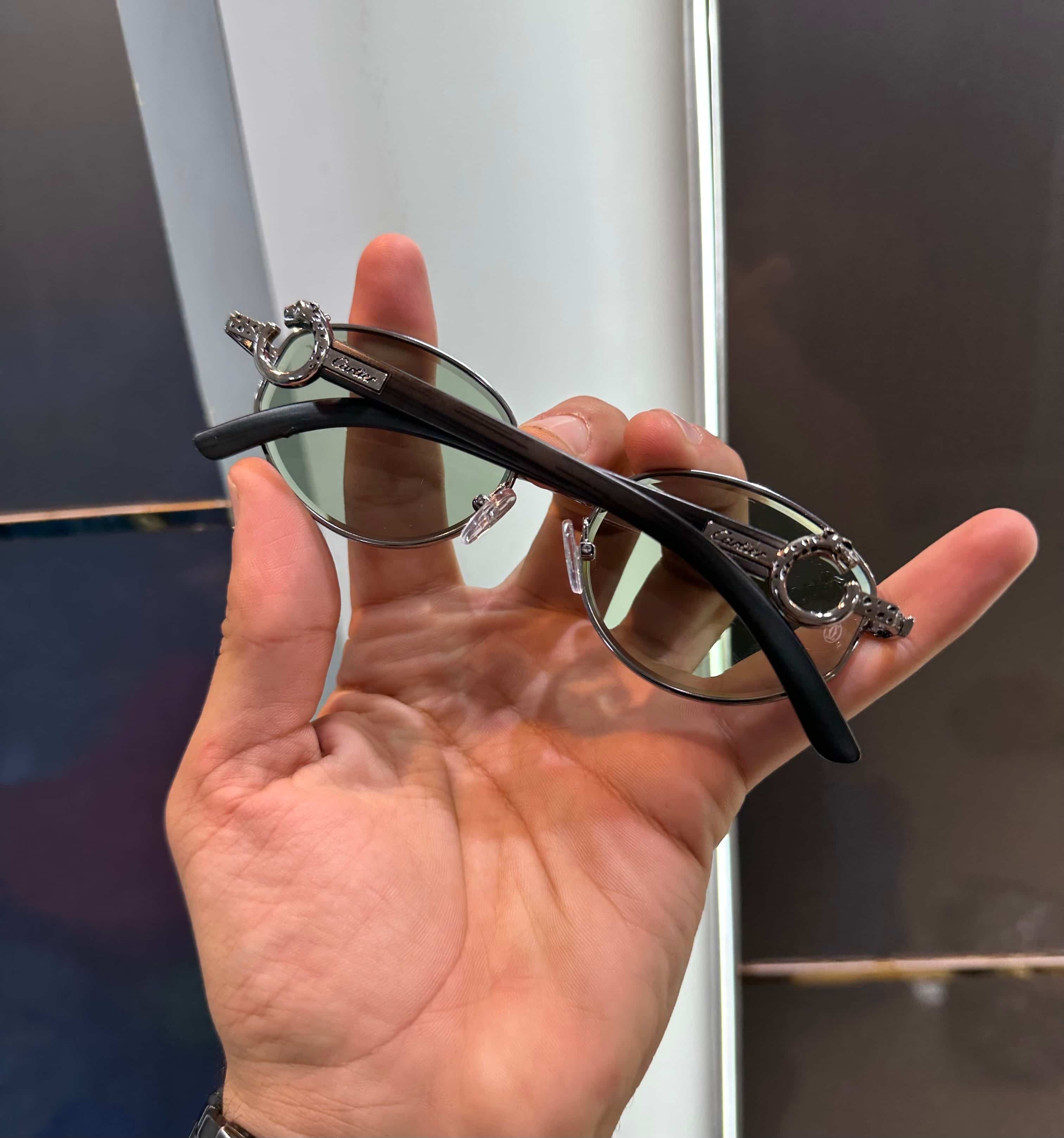 Cartie r Jaguar Silver Green Metal Premium Shades 647