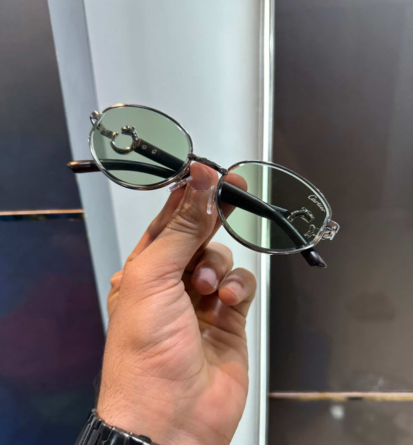 Cartie r Jaguar Silver Green Metal Premium Shades 647