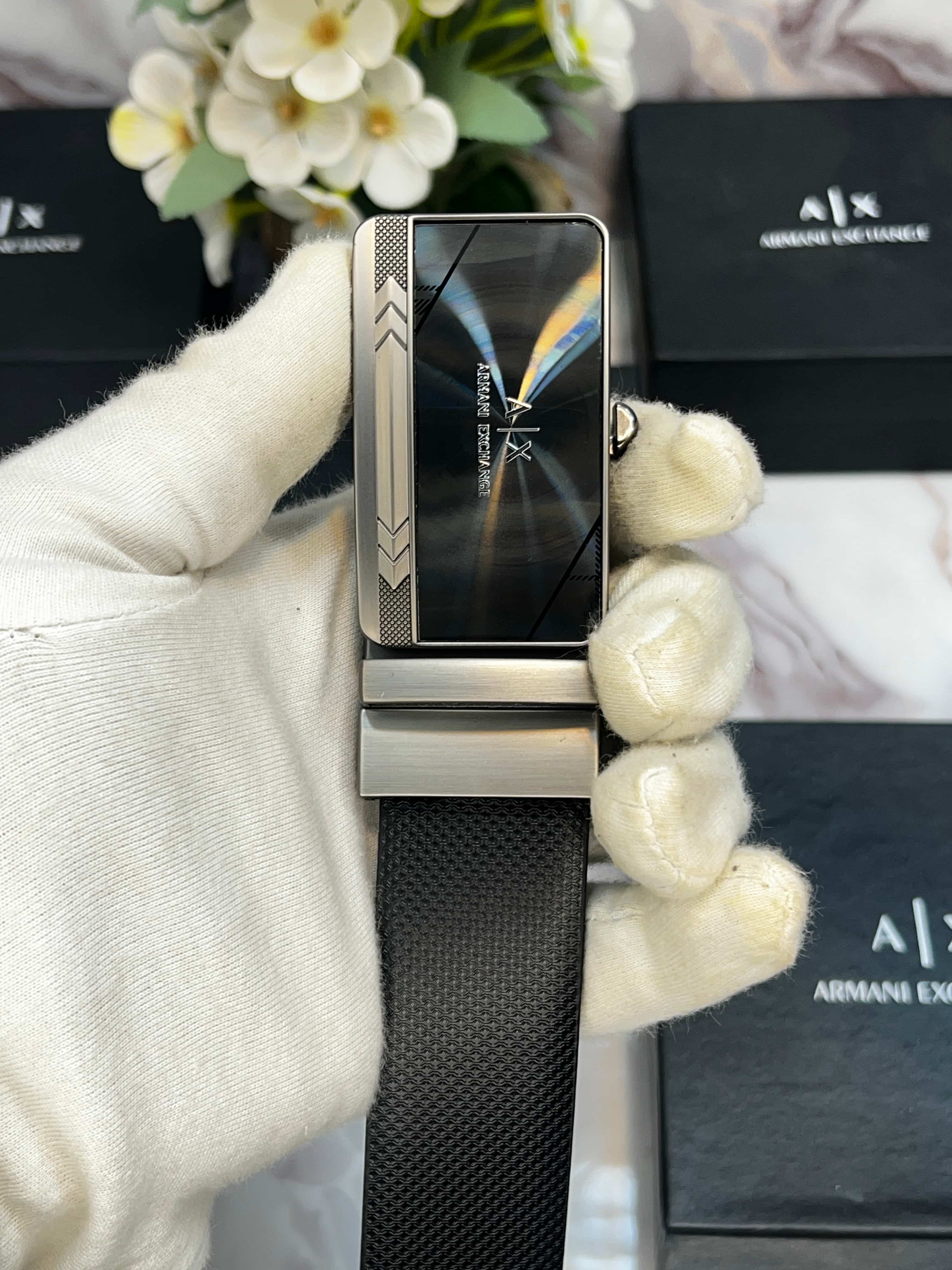 AX ARMANI EXCHANGE PREMIUM QUALITY IMPORTED REVERSIBLE BELT WITH OG BOX Secondary image