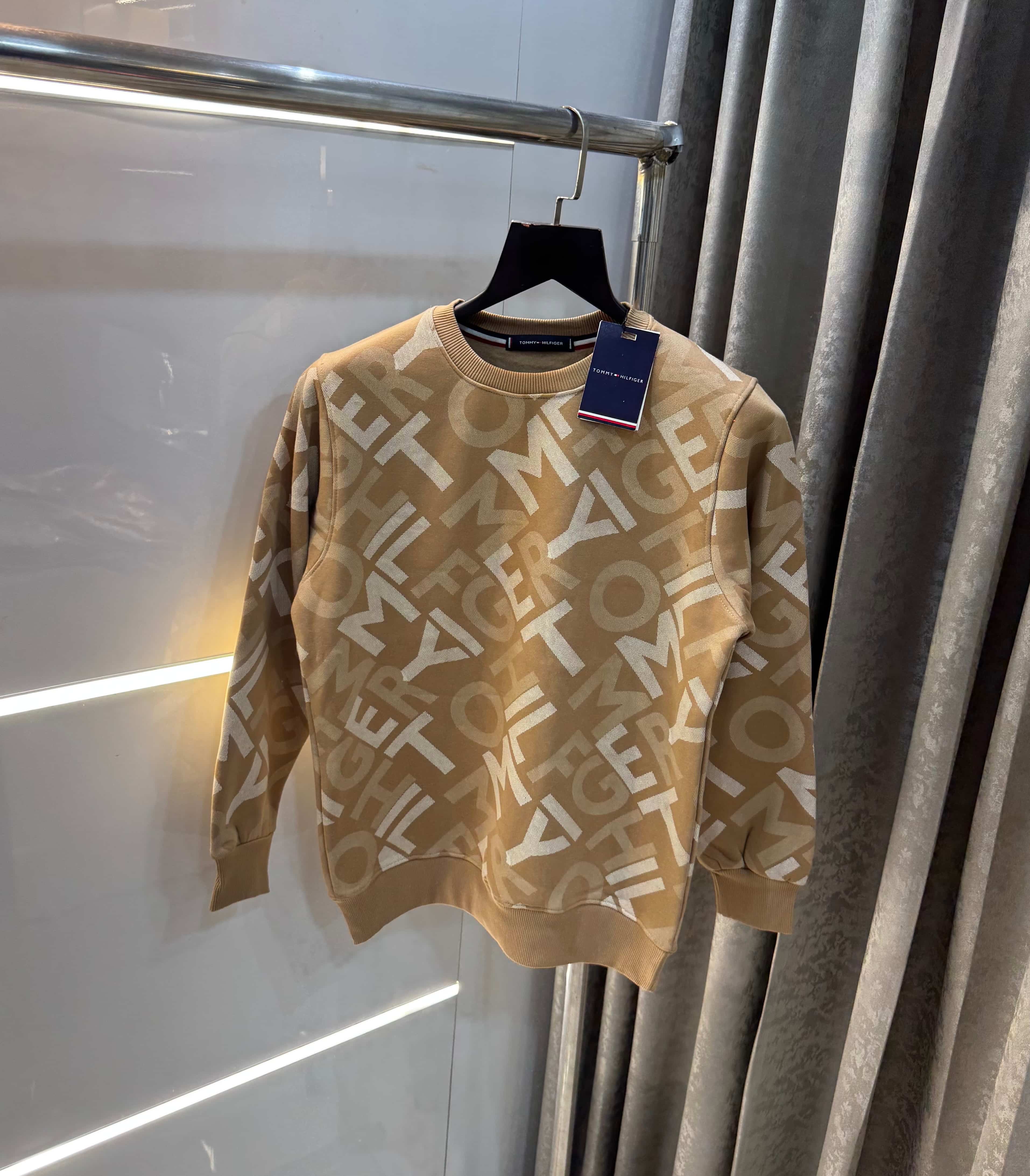 Tomm y Hilfiger Beige Printed Premium Sweatshirt Main image