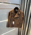 Zar a Light Brown Cross Zip LuX..ury Sweado Jacket