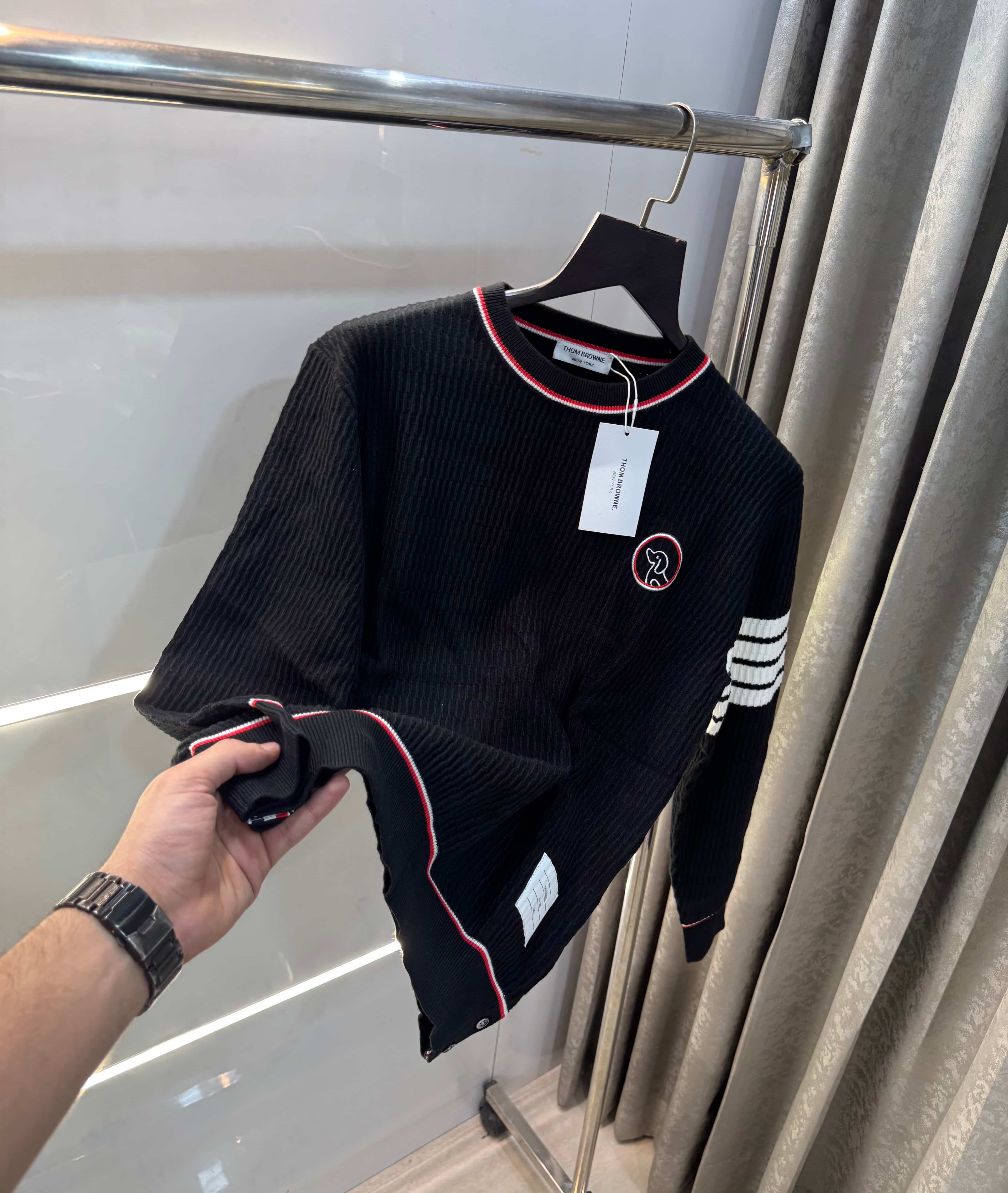 Thome Browne Black Imported Knitted Pull Over Main image