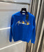 Bluorng Blue EmbO-sSed Logo Premium Sweatshirt