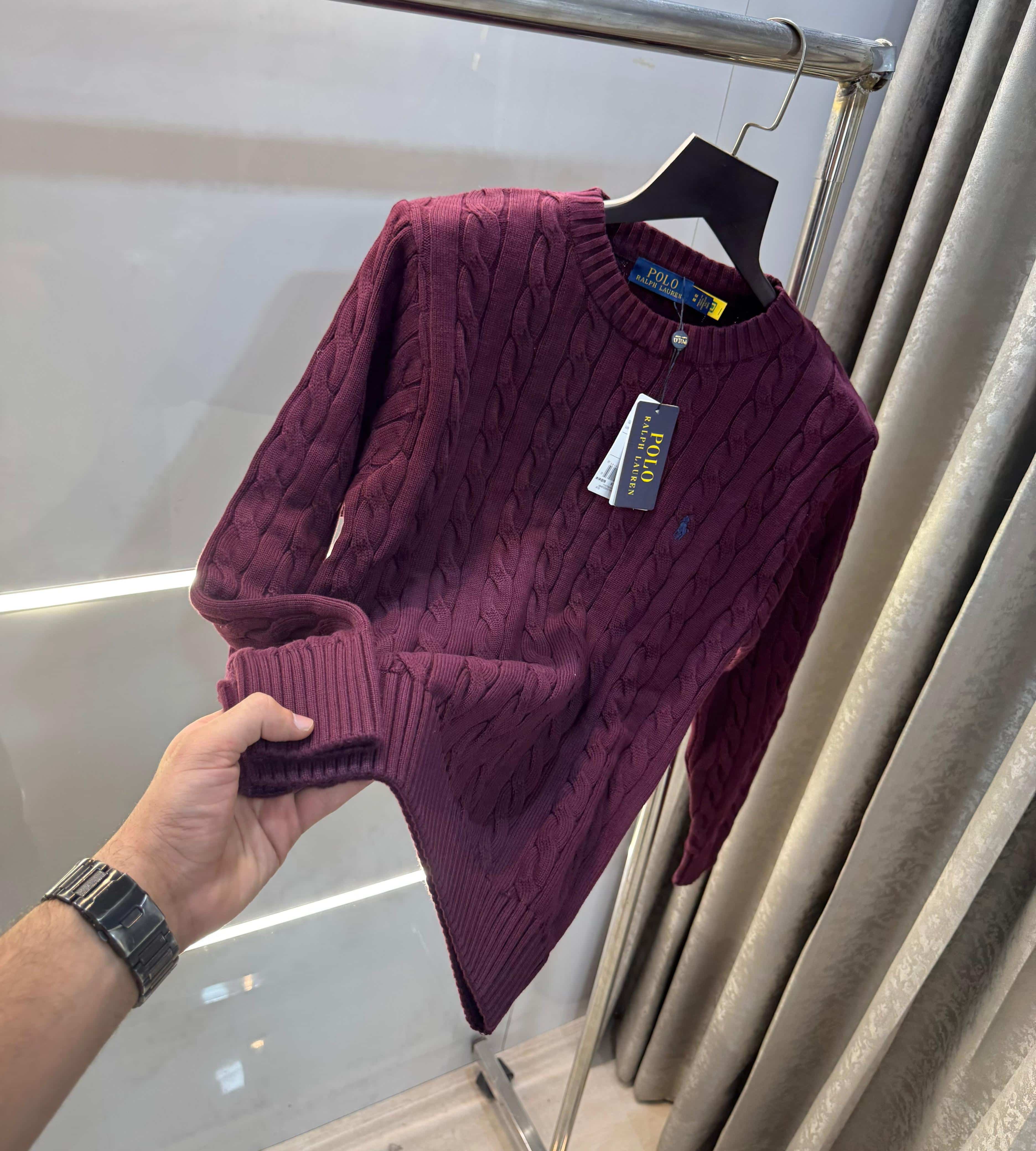 Ralp h Laure n wine embroidery Premium Sweatshirt Main image