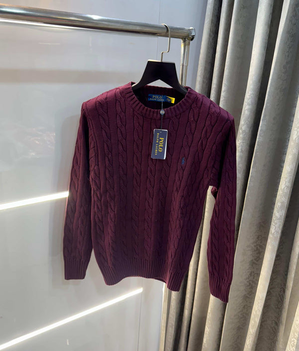 Ralp h Laure n wine embroidery Premium Sweatshirt