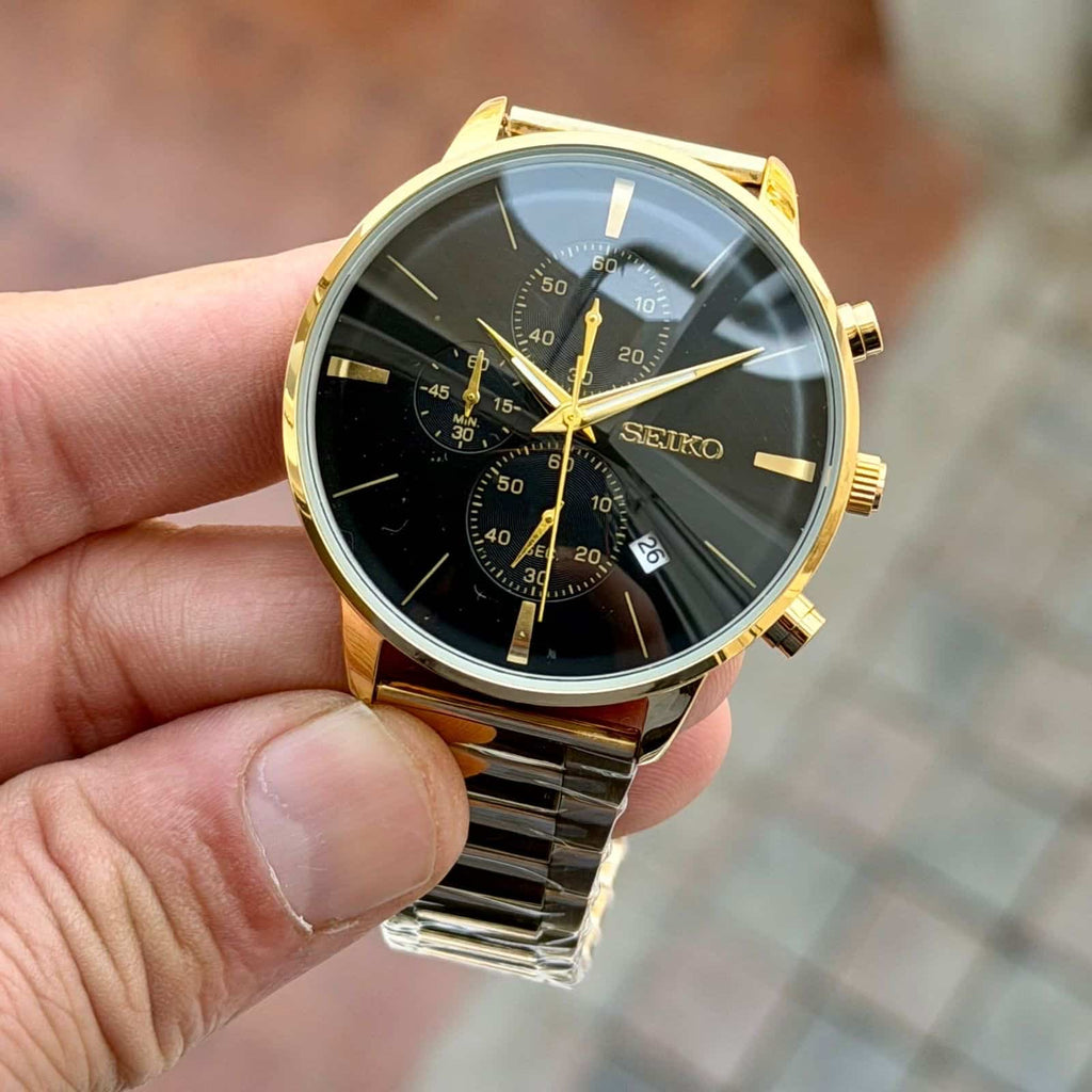SEIKO_CRONOGRAPH_GOLD-BLACK