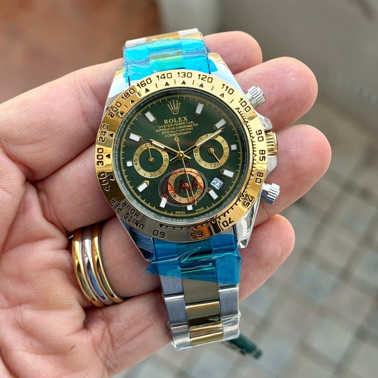 ROLEX_DAYTONA_GOLD-TT-GREEN