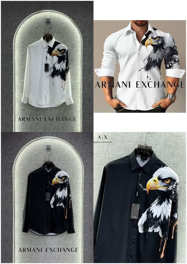 Arman i EXchange White Eagle Print Imported Shirt