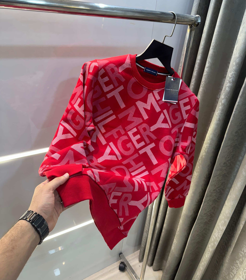 Tomm y Hilfiger red  Premium Sweatshirt