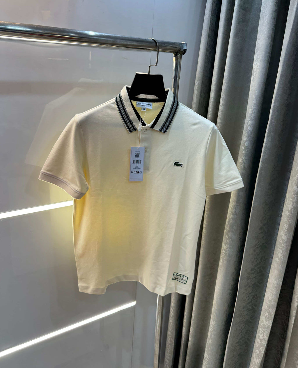 Lacost e Cream Logo Work Premium Classic Polo T-Shirt