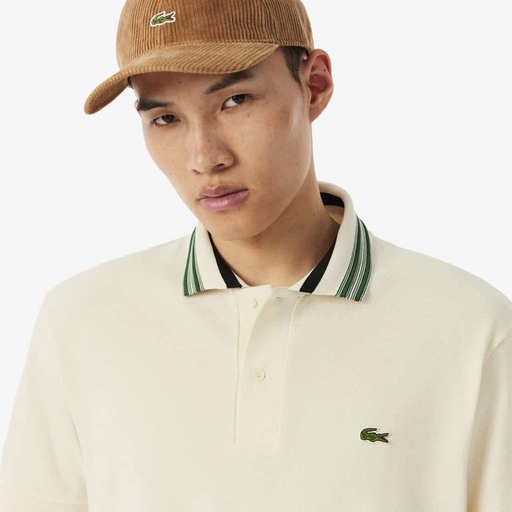 Lacost e Cream Logo Work Premium Classic Polo T-Shirt