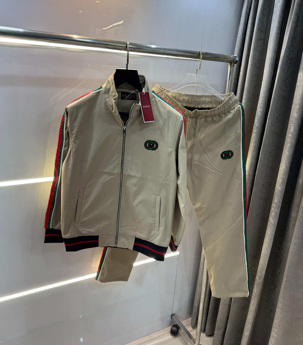 gucc i biege Print Imported Tracksuit