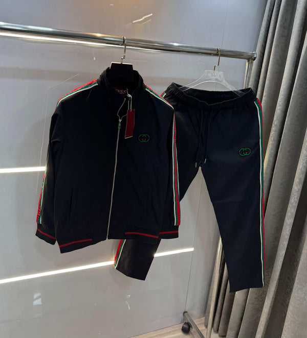 gucc i Black Print Imported Tracksuit