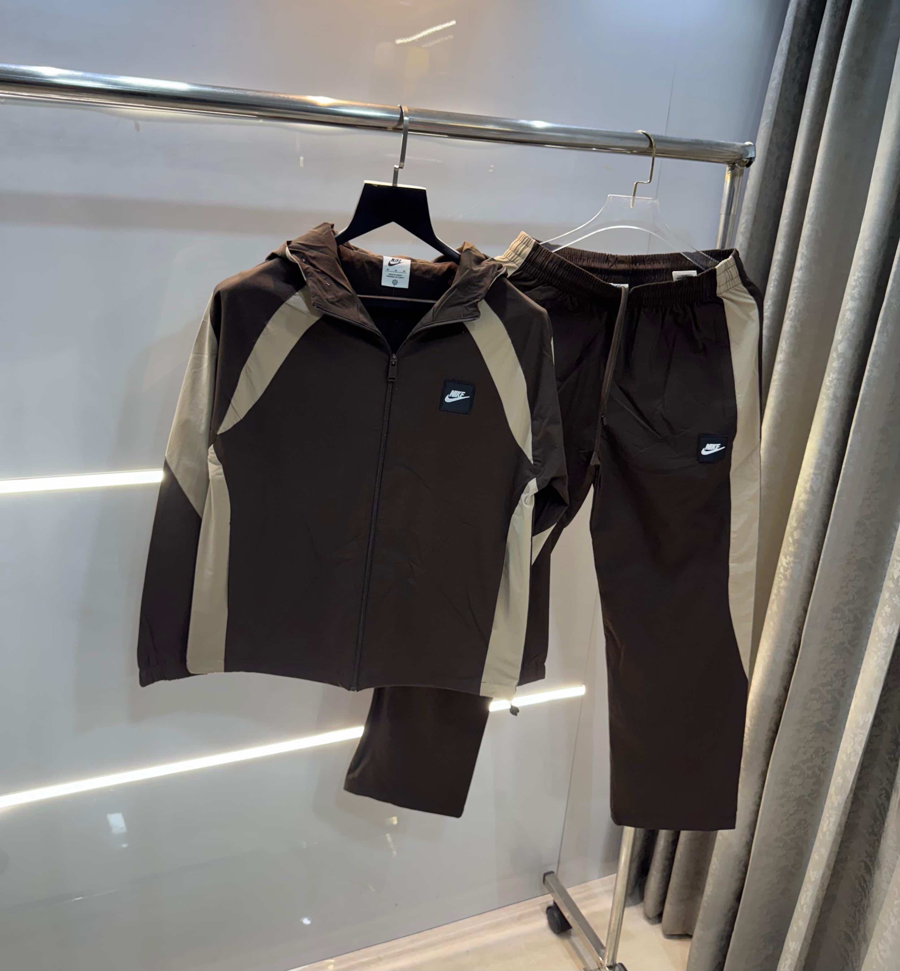 Nik e  Brown Print Imported Tracksuit Main image