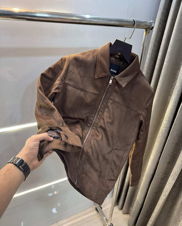 Hugo bos s Brown Imported Sweado Bomber Jacket