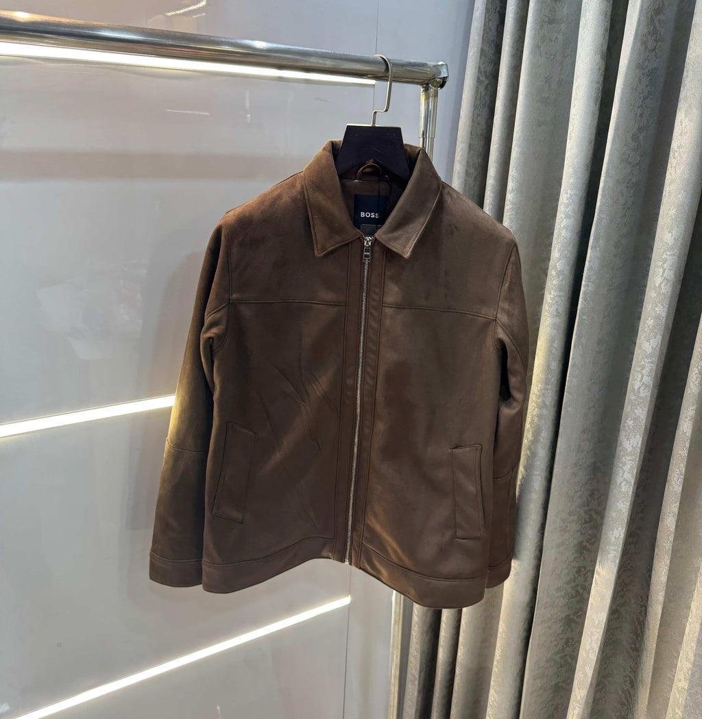 Hugo bos s Brown Imported Sweado Bomber Jacket