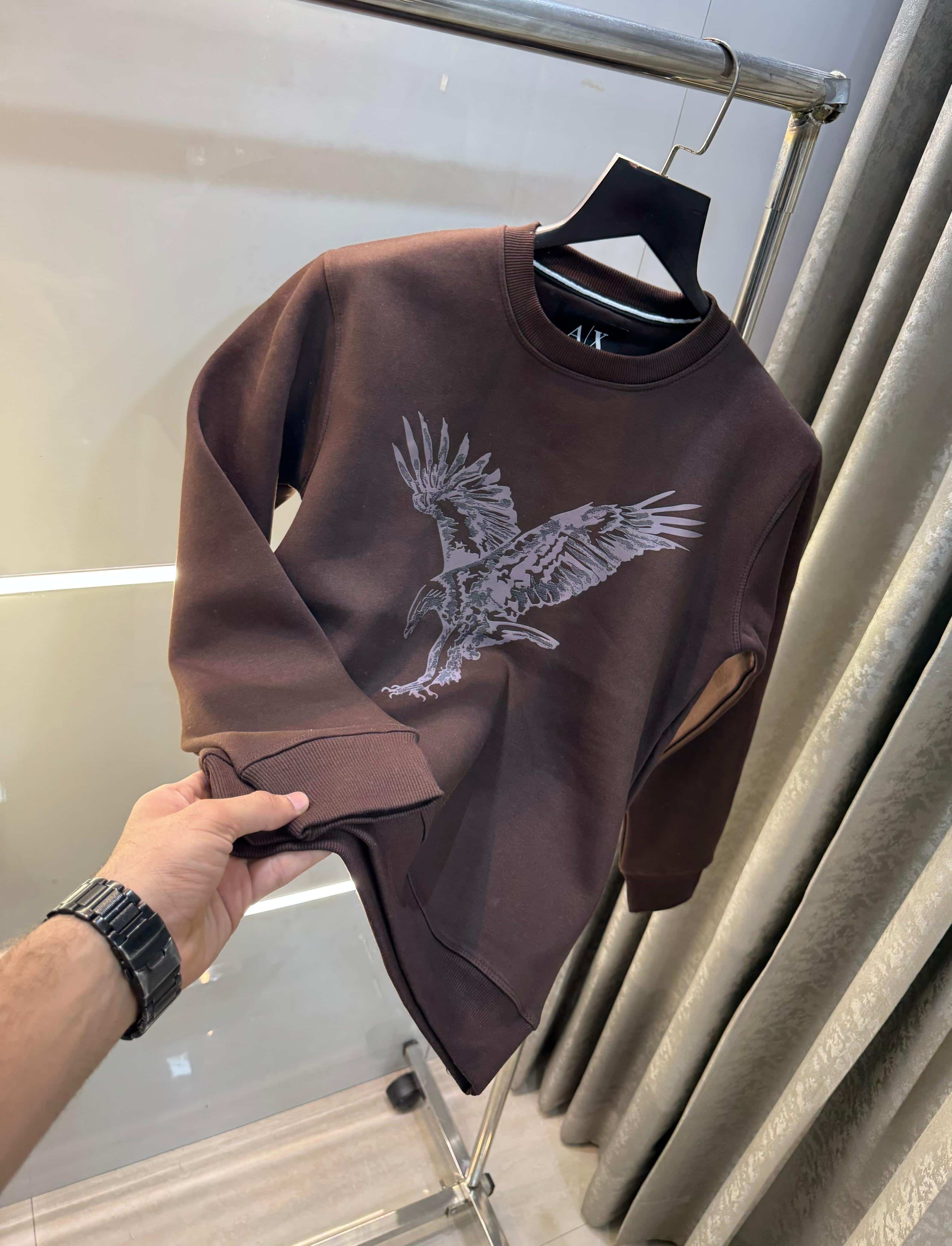 Arman i E-Xchange Brown Logo Print Premium Sweatshirt