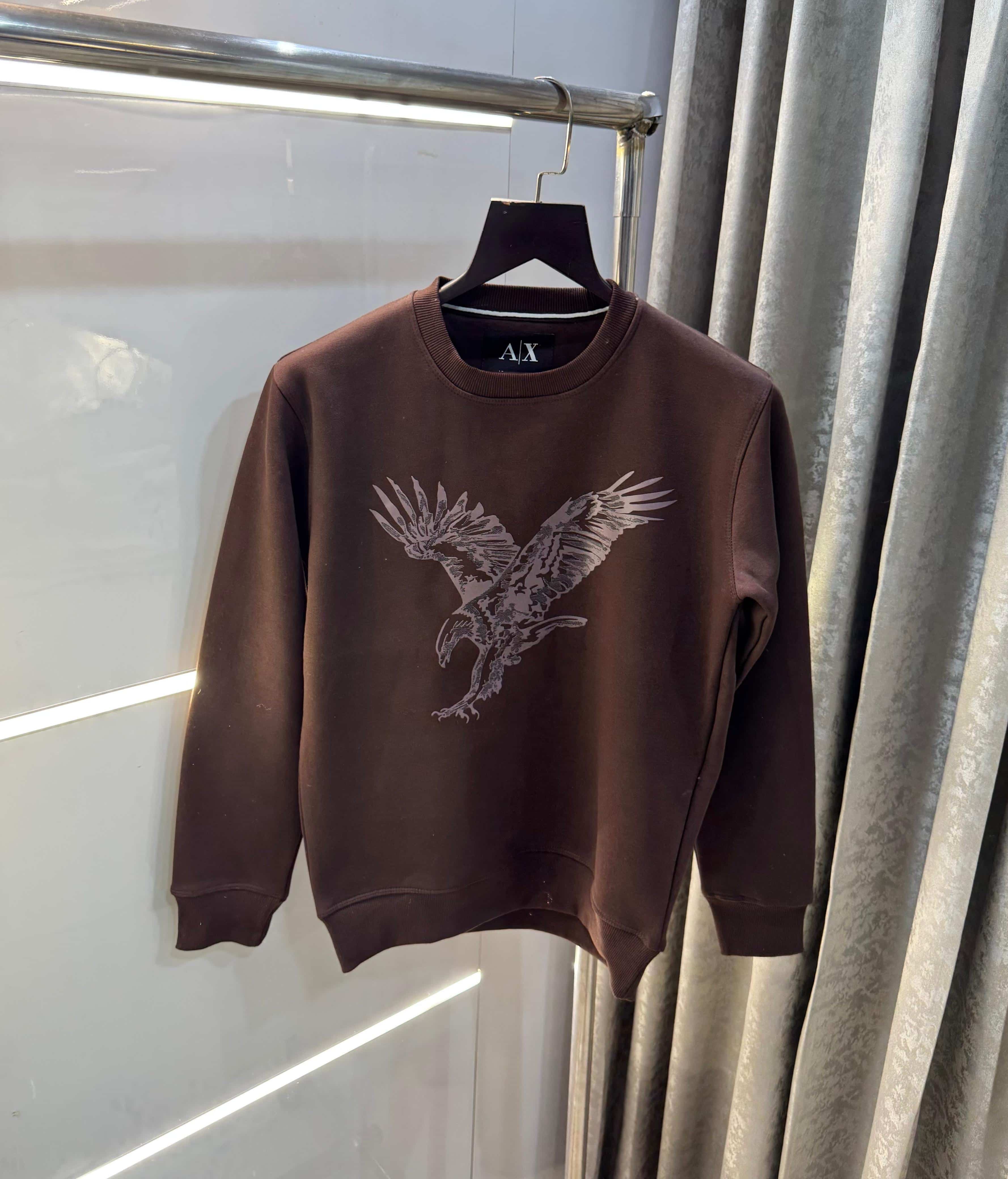 Arman i E-Xchange Brown Logo Print Premium Sweatshirt