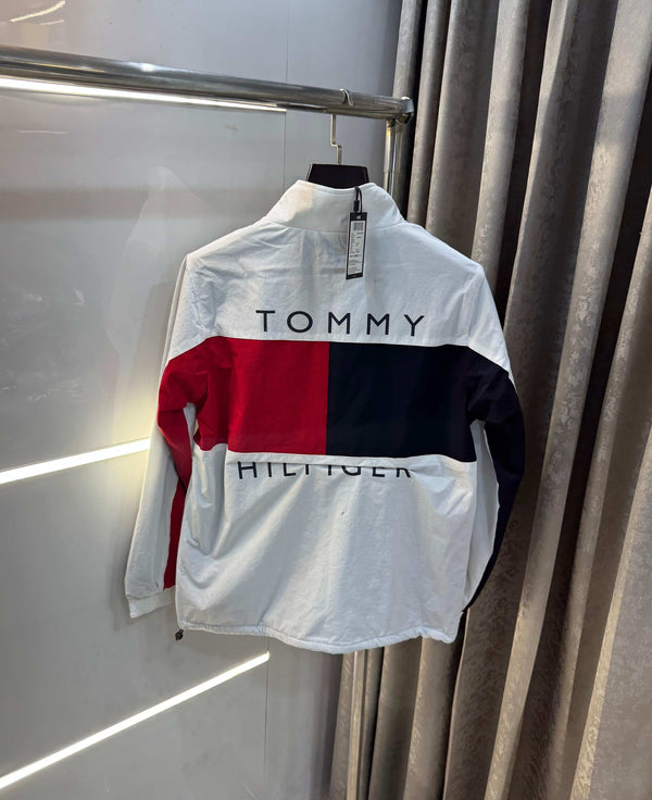 Tomm y Hilfiger White Imported Premium Bomber Jacket