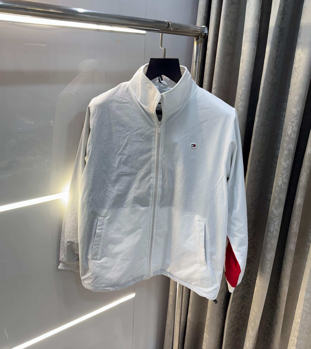 Tomm y Hilfiger White Imported Premium Bomber Jacket